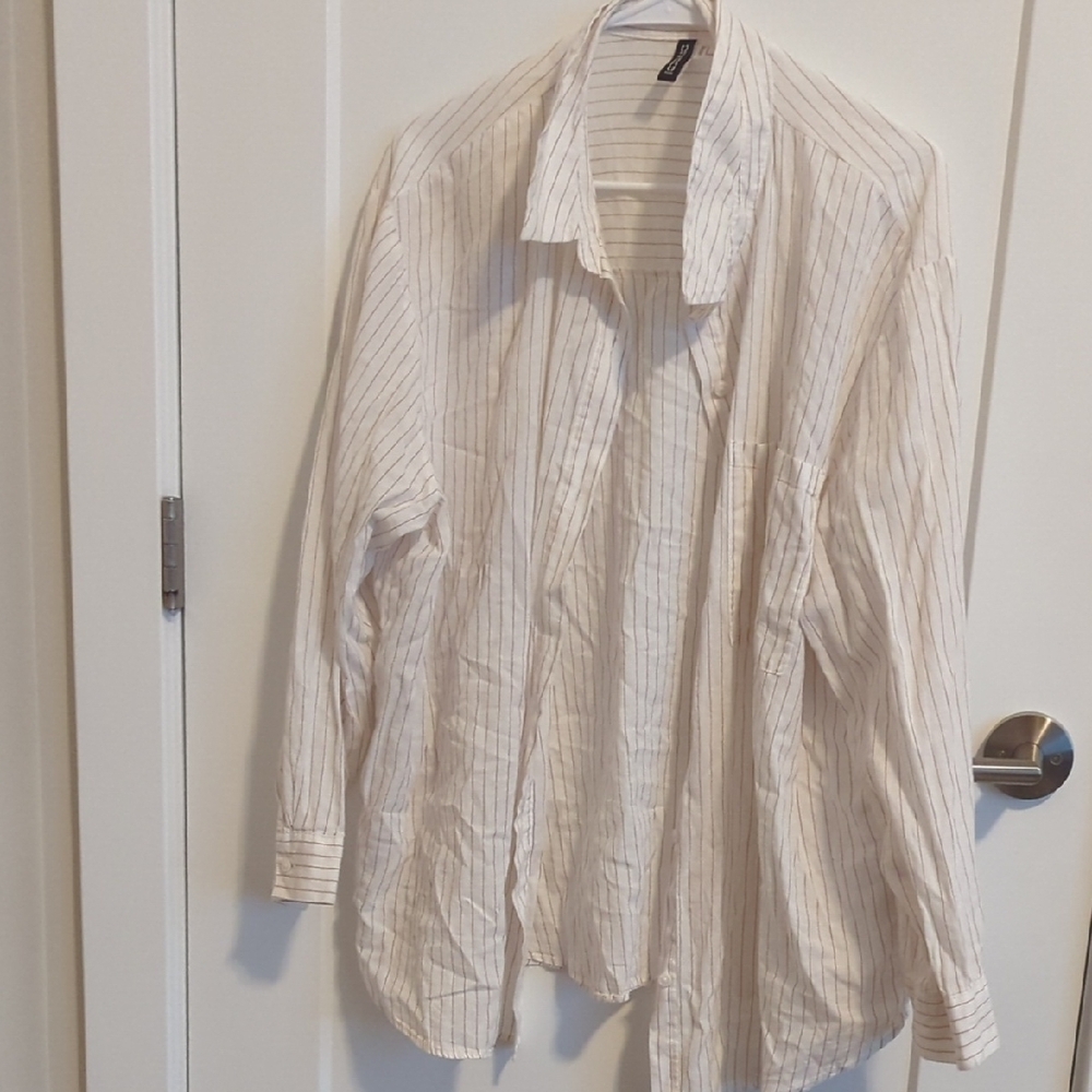 H&M Striped Button-Up Shirt